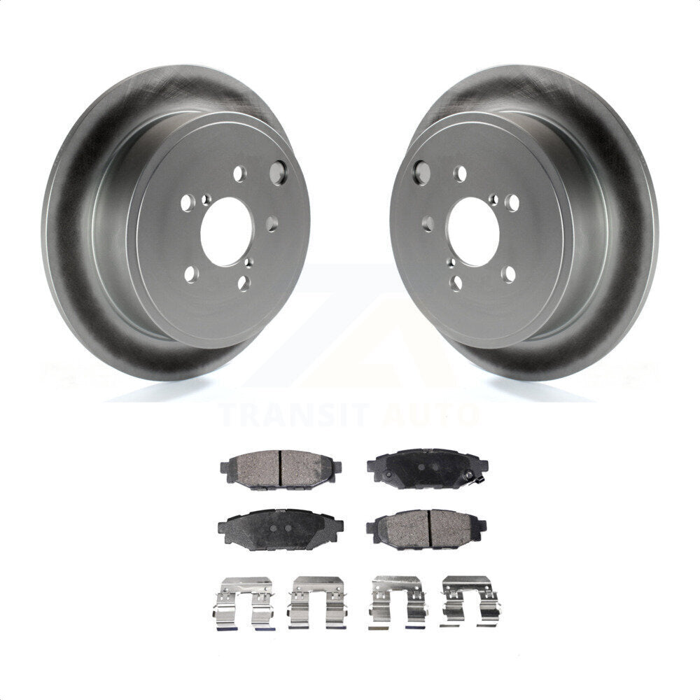 [Arrière] Kit de disque (revêtu) et plaquette (semi-métallique) de frein pour Subaru Outback Impreza Forester Legacy Scion FR-S BRZ WRX KGF-101480 par Transit Auto