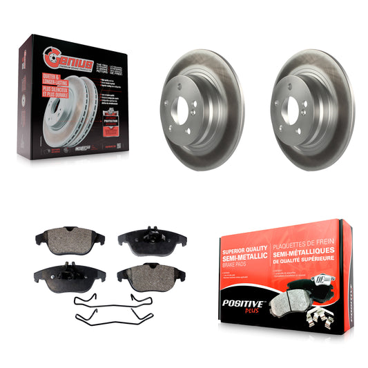 [Arrière] Kit de disque (revêtu) et plaquette (semi-métallique) de frein pour Mercedes-Benz C300 C250 C230 KGF-101494