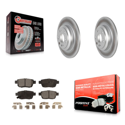 [Arrière] Kit de disque (revêtu) et plaquette (semi-métallique) de frein pour 2009-2014 Acura TL KGF-101495