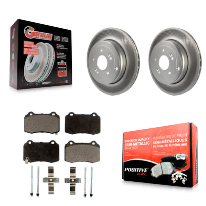 [Arrière] Kit de disque (revêtu) et plaquette (semi-métallique) de frein pour Hyundai Genesis Coupe KGF-101500