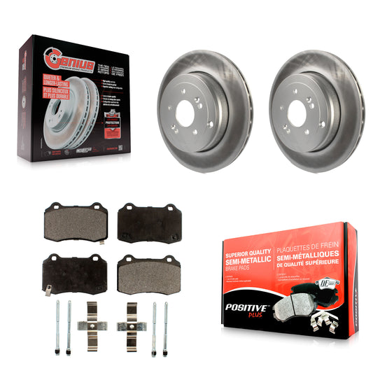 [Arrière] Kit de disque (revêtu) et plaquette (semi-métallique) de frein pour Hyundai Genesis Coupe KGF-101500