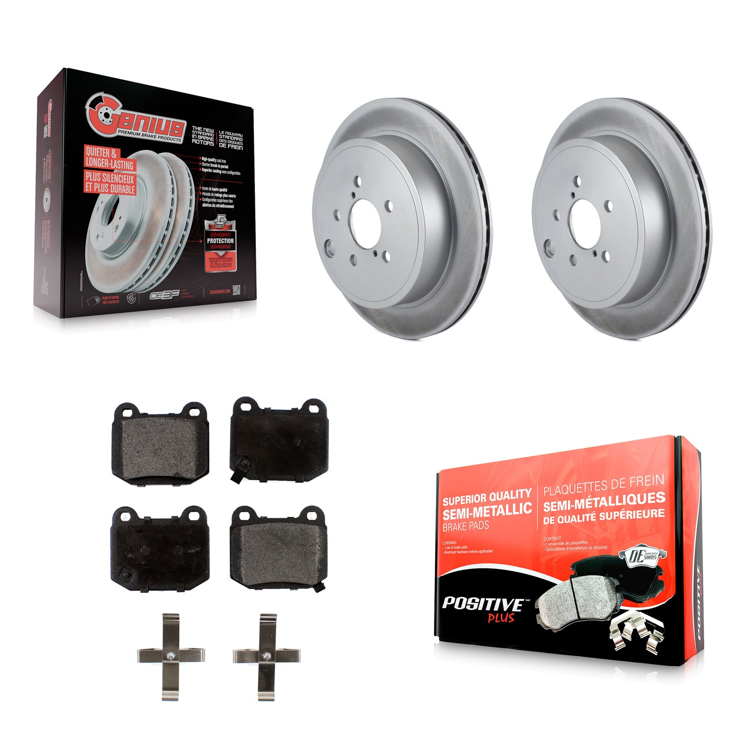 [Arrière] Kit de disque (revêtu) et plaquette (semi-métallique) de frein pour Subaru BRZ Toyota 86 KGF-101504