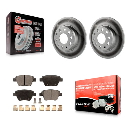 [Arrière] Kit de disque (revêtu) et plaquette (semi-métallique) de frein pour Volkswagen Jetta Passat Beetle Golf GTI Eos Audi A3 Quattro KGF-101507