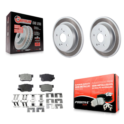 [Arrière] Kit de disque (revêtu) et plaquette (semi-métallique) de frein pour 2010-2013 Suzuki Kizashi KGF-101511