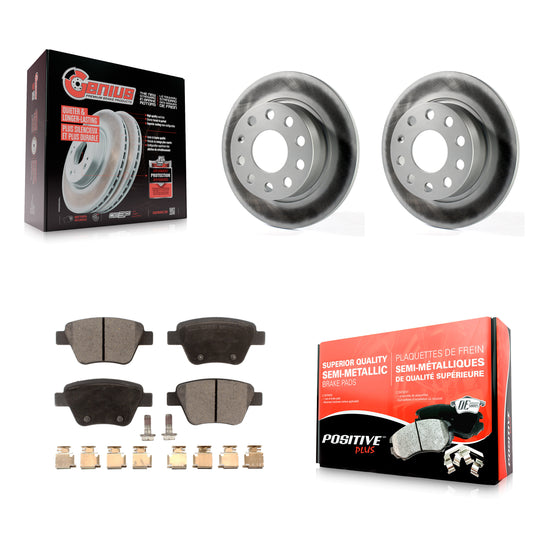 [Arrière] Kit de disque (revêtu) et plaquette (semi-métallique) de frein pour Volkswagen Beetle GTI Eos avec 253mm Diameter Rotor KGF-101514