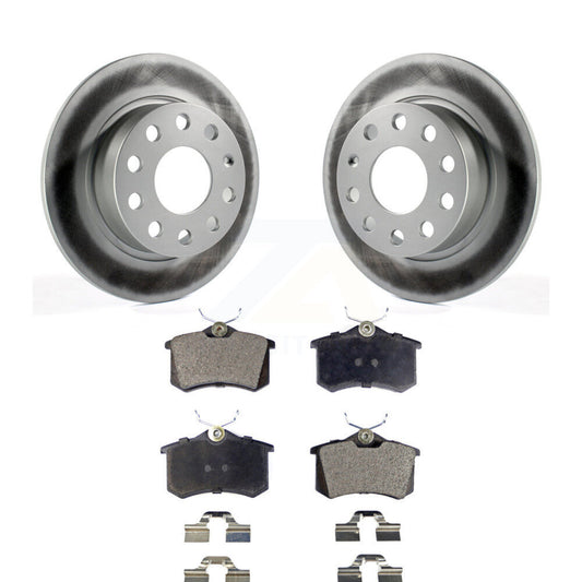 [Arrière] Kit de disque (revêtu) et plaquette (semi-métallique) de frein pour 2011 Volkswagen Jetta avec 253mm Diameter Rotor KGF-101515