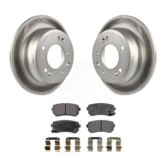 [Arrière] Kit de disque (revêtu) et plaquette (semi-métallique) de frein pour Hyundai Elantra Tucson Kia Sportage KGF-101519 par Transit Auto