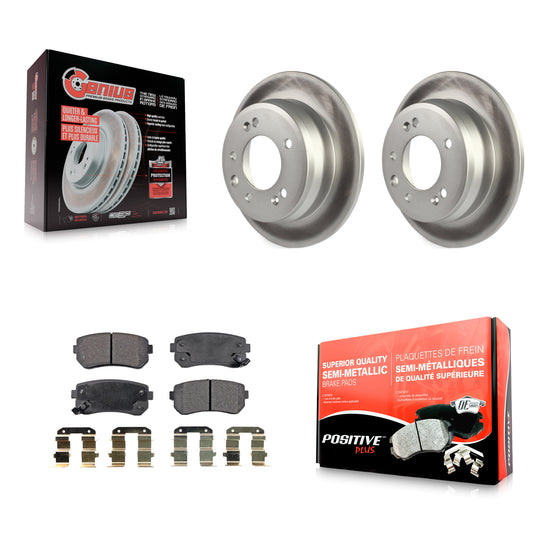 [Arrière] Kit de disque (revêtu) et plaquette (semi-métallique) de frein pour Hyundai Elantra Tucson Kia Sportage KGF-101519