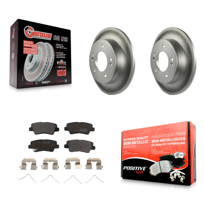[Arrière] Kit de disque (revêtu) et plaquette (semi-métallique) de frein pour Hyundai Elantra Kia Soul Venue KGF-101529