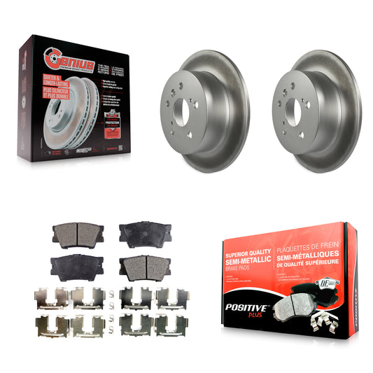 [Arrière] Kit de disque (revêtu) et plaquette (semi-métallique) de frein pour Toyota Camry Lexus ES350 Avalon ES300h KGF-101532