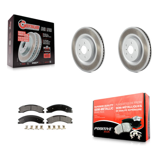 [Arrière] Kit de disque (revêtu) et plaquette (semi-métallique) de frein pour 2012-2021 Nissan NV2500 NV3500 NV1500 KGF-101533
