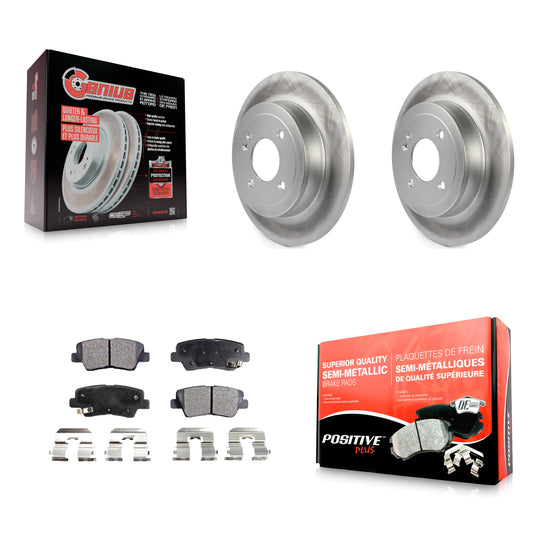 [Arrière] Kit de disque (revêtu) et plaquette (semi-métallique) de frein pour Hyundai Accent Kia Rio KGF-101535