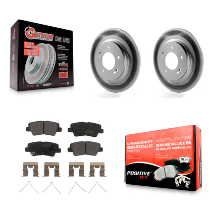 [Arrière] Kit de disque (revêtu) et plaquette (semi-métallique) de frein pour Hyundai Sonata Kia Optima Elantra GT Soul EV Forte Forte5 KGF-101544