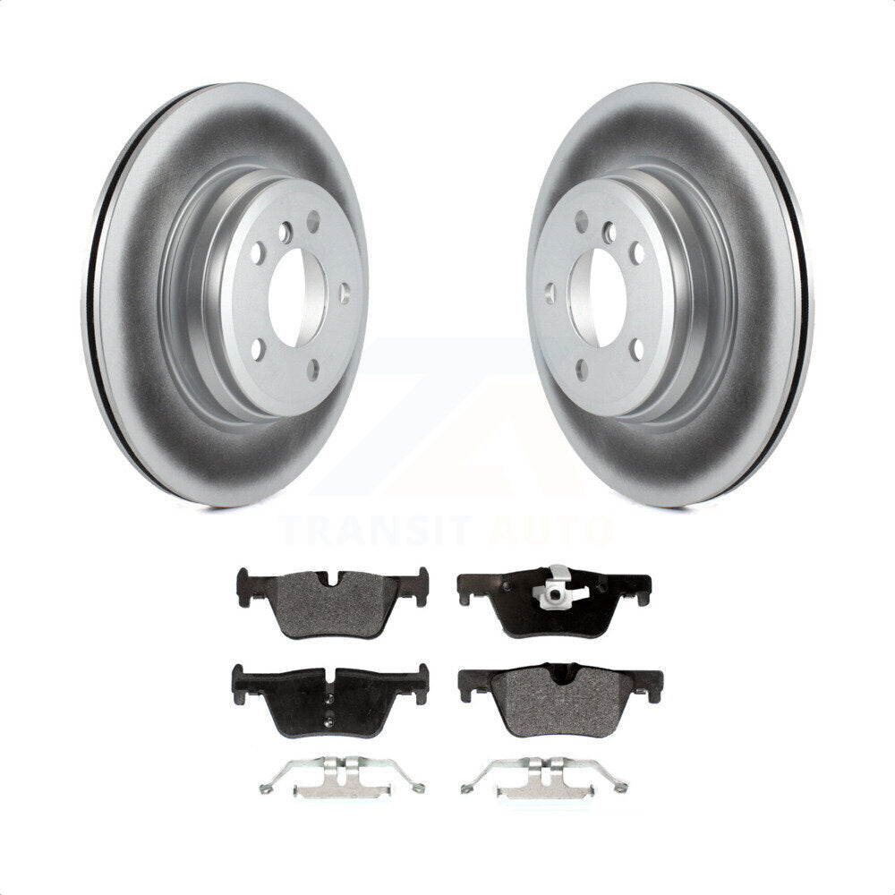 [Arrière] Kit de disque (revêtu) et plaquette (semi-métallique) de frein pour 2015 BMW 328i xDrive sans Blue Painted Calipers KGF-101549 par Transit Auto