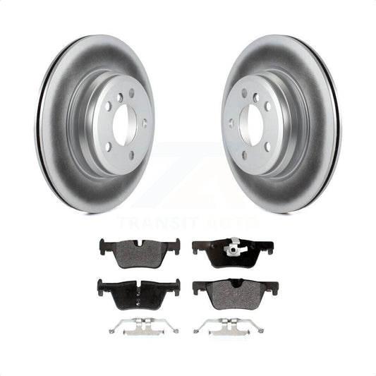 [Arrière] Kit de disque (revêtu) et plaquette (semi-métallique) de frein pour 2015 BMW 328i xDrive sans Blue Painted Calipers KGF-101549 par Transit Auto