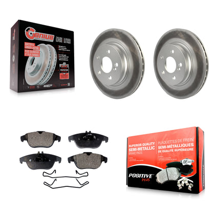 [Arrière] Kit de disque (revêtu) et plaquette (semi-métallique) de frein pour Mercedes-Benz E350 C250 C300 C350 E550 KGF-101552