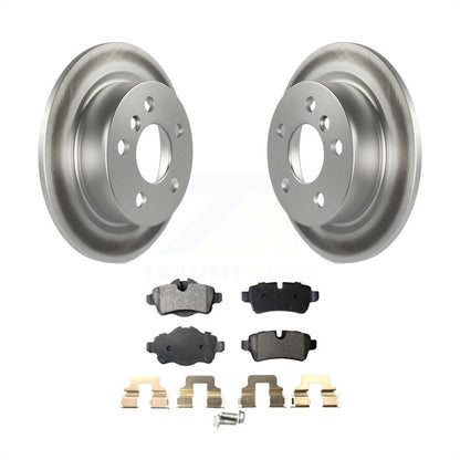[Arrière] Kit de disque (revêtu) et plaquette (semi-métallique) de frein pour 2014 Mini Cooper avec 5 Lug Wheels KGF-101560 par Transit Auto