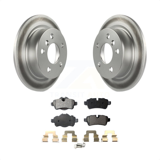 [Arrière] Kit de disque (revêtu) et plaquette (semi-métallique) de frein pour 2014 Mini Cooper avec 5 Lug Wheels KGF-101560 par Transit Auto