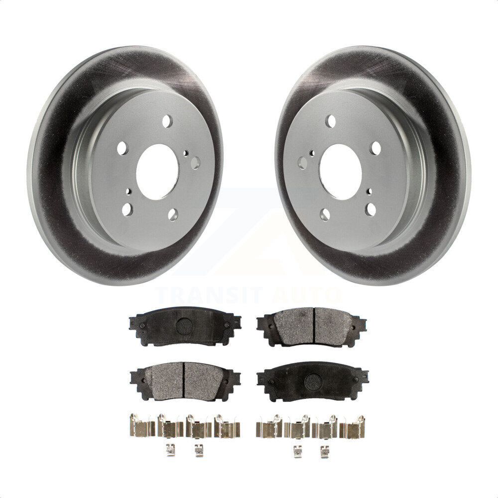 [Arrière] Kit de disque (revêtu) et plaquette (semi-métallique) de frein pour Toyota Camry RAV4 Lexus NX200t C-HR NX300 ES350 Avalon NX300h ES300h UX250h UX200 Venza ES250 Corolla Cross KGF-101566 par Transit Auto