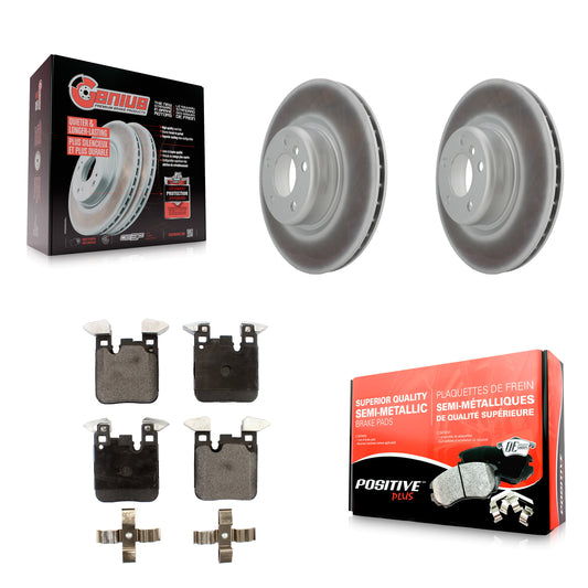 [Arrière] Kit de disque (revêtu) et plaquette (semi-métallique) de frein pour BMW 328i 428i 320i xDrive 228i M235i 230i Gran Coupe M240i KGF-101577