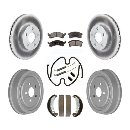 [Avant + Arrière] Kit de disque (revêtu) et plaquette (semi-métallique) de frein pour 2003-2005 Chevrolet Cavalier Pontiac Sunfire KGF-101583