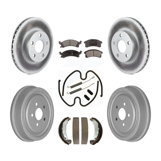 [Avant + Arrière] Kit de disque (revêtu) et plaquette (semi-métallique) de frein pour 2003-2005 Chevrolet Cavalier Pontiac Sunfire KGF-101583