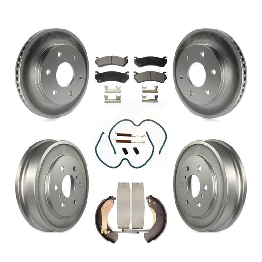 [Avant + Arrière] Kit de disque (revêtu) et plaquette (semi-métallique) de frein pour Chevrolet Silverado 1500 GMC Sierra Classic KGF-101587