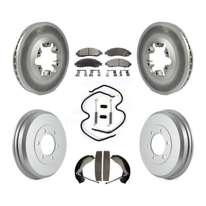 [Avant + Arrière] Kit de disque (revêtu) et plaquette (semi-métallique) de frein pour Chevrolet Colorado GMC Canyon Isuzu i-290 i-280 i-370 i-350 KGF-101589