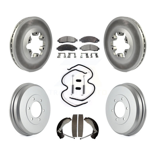 [Avant + Arrière] Kit de disque (revêtu) et plaquette (semi-métallique) de frein pour Chevrolet Colorado GMC Canyon Isuzu i-290 i-280 i-370 i-350 KGF-101589