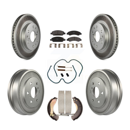 [Avant + Arrière] Kit de disque (revêtu) et plaquette (semi-métallique) de frein pour Chevrolet Silverado 1500 GMC Sierra Classic KGF-101590