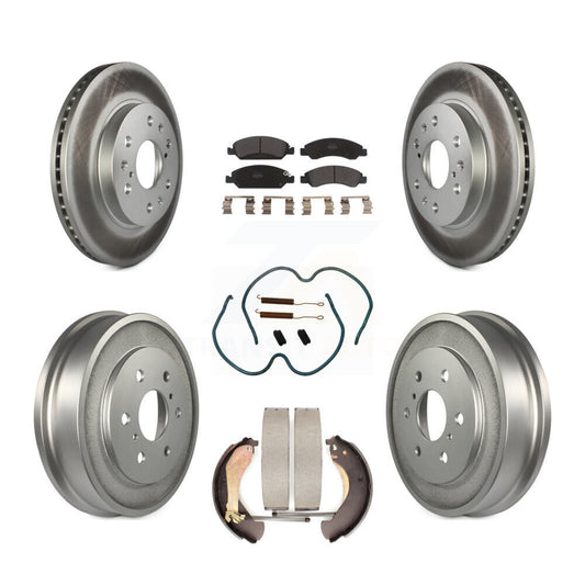 [Avant + Arrière] Kit de disque (revêtu) et plaquette (semi-métallique) de frein pour Chevrolet Silverado 1500 GMC Sierra Classic KGF-101590