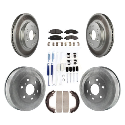 [Avant + Arrière] Kit de disque (revêtu) et plaquette (semi-métallique) de frein pour Chevrolet Silverado 1500 GMC Sierra KGF-101591