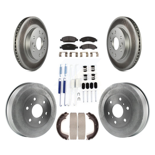 [Avant + Arrière] Kit de disque (revêtu) et plaquette (semi-métallique) de frein pour Chevrolet Silverado 1500 GMC Sierra KGF-101591