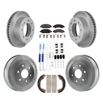 [Avant + Arrière] Kit de disque (revêtu) et plaquette (semi-métallique) de frein pour 2011 Chevrolet Silverado 1500 Hybrid KGF-101595 par Transit Auto