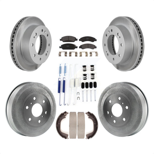 [Avant + Arrière] Kit de disque (revêtu) et plaquette (semi-métallique) de frein pour 2011 Chevrolet Silverado 1500 Hybrid KGF-101595 par Transit Auto