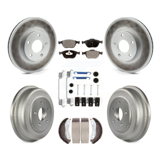 [Avant + Arrière] Kit de disque (revêtu) et plaquette (semi-métallique) de frein pour 2010-2013 Ford Connect KGF-101603