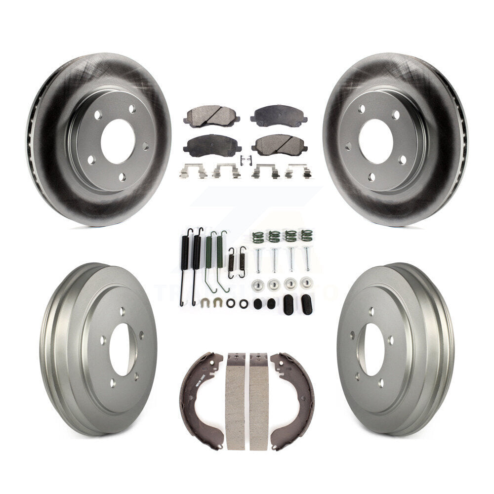 [Avant + Arrière] Kit de disque (revêtu) et plaquette (semi-métallique) de frein pour Dodge Caliber KGF-101604