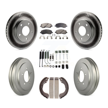 [Avant + Arrière] Kit de disque (revêtu) et plaquette (semi-métallique) de frein pour Dodge Caliber KGF-101604