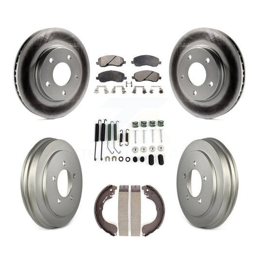[Avant + Arrière] Kit de disque (revêtu) et plaquette (semi-métallique) de frein pour Dodge Caliber KGF-101604