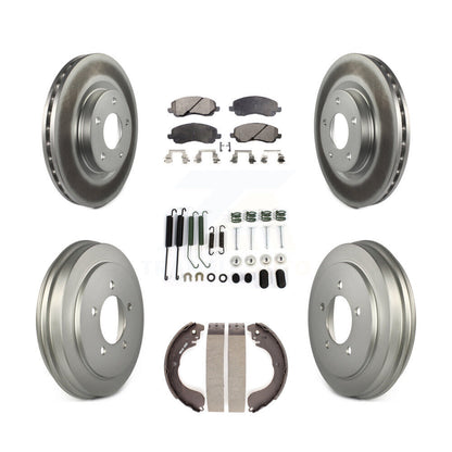 [Avant + Arrière] Kit de disque (revêtu) et plaquette (semi-métallique) de frein pour Jeep Patriot Compass Dodge Caliber Chrysler Sebring Avenger KGF-101605