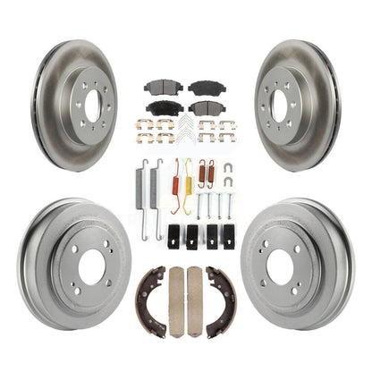 [Avant + Arrière] Kit de disque (revêtu) et plaquette (semi-métallique) de frein pour 2007-2008 Honda Fit KGF-101610