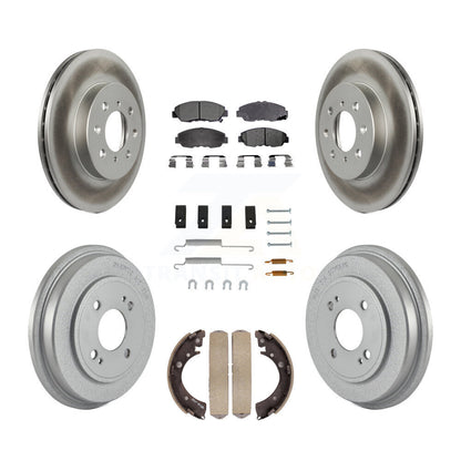 [Avant + Arrière] Kit de disque (revêtu) et plaquette (semi-métallique) de frein pour Honda Civic KGF-101612