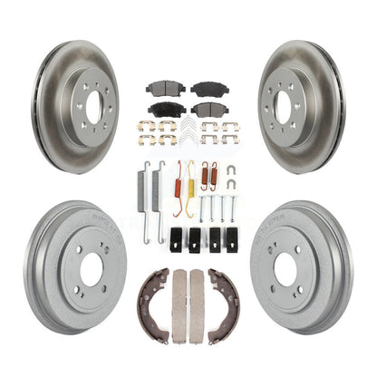 [Avant + Arrière] Kit de disque (revêtu) et plaquette (semi-métallique) de frein pour Honda Fit KGF-101613