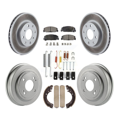 [Avant + Arrière] Kit de disque (revêtu) et plaquette (semi-métallique) de frein pour Honda Civic KGF-101614