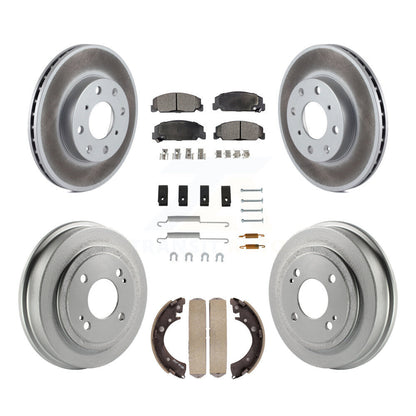 [Avant + Arrière] Kit de disque (revêtu) et plaquette (semi-métallique) de frein pour Honda Civic KGF-101615