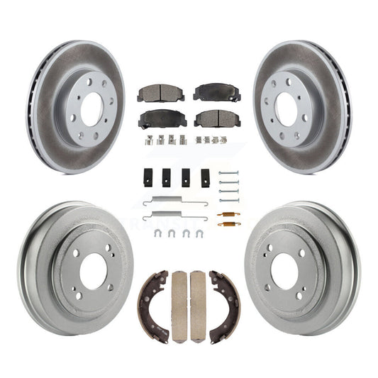 [Avant + Arrière] Kit de disque (revêtu) et plaquette (semi-métallique) de frein pour Honda Civic KGF-101615
