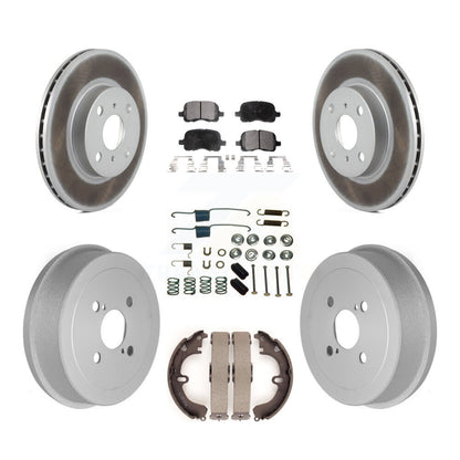 [Avant + Arrière] Kit de disque (revêtu) et plaquette (semi-métallique) de frein pour Toyota Corolla KGF-101618