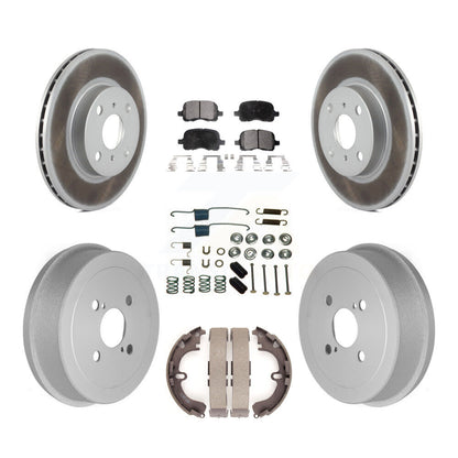 [Avant + Arrière] Kit de disque (revêtu) et plaquette (semi-métallique) de frein pour Toyota Corolla Chevrolet Prizm KGF-101619