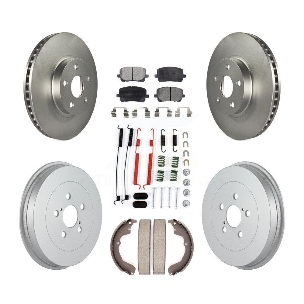 [Avant + Arrière] Kit de disque (revêtu) et plaquette (semi-métallique) de frein pour Toyota Matrix Pontiac Vibe KGF-101621