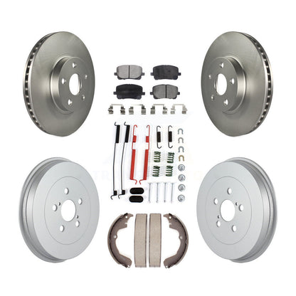[Avant + Arrière] Kit de disque (revêtu) et plaquette (semi-métallique) de frein pour Toyota Matrix Pontiac Vibe KGF-101621